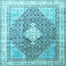 Square Persian Light Blue Traditional Rug, tr754lblu