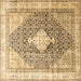 Square Machine Washable Persian Brown Traditional Rug, wshtr754brn
