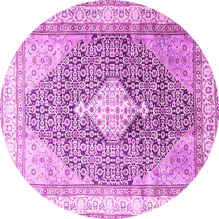 Round Persian Pink Traditional Rug, tr754pnk