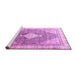 Sideview of Machine Washable Persian Pink Traditional Rug, wshtr754pnk