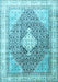 Machine Washable Persian Light Blue Traditional Rug, wshtr754lblu