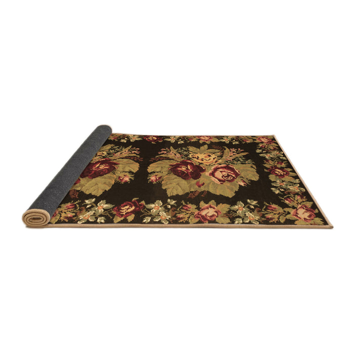 Sideview of Persian Brown Traditional Rug, tr755brn
