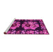 Sideview of Machine Washable Persian Pink Traditional Rug, wshtr755pnk