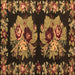 Square Persian Brown Traditional Rug, tr755brn