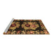 Sideview of Machine Washable Persian Brown Traditional Rug, wshtr755brn