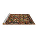 Sideview of Machine Washable Traditional Bronze Brown Rug, wshtr756