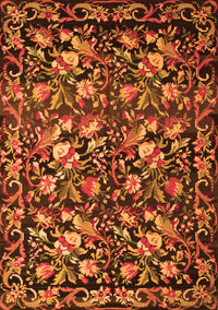 Medallion Orange French Rug, tr756org