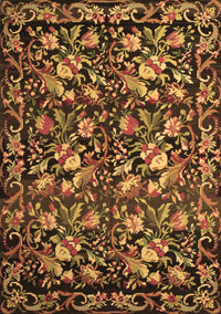 Medallion Brown French Rug, tr756brn