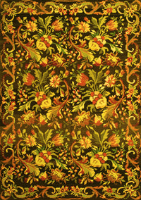 Medallion Yellow French Rug, tr756yw