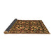 Sideview of Medallion Brown French Rug, tr756brn