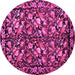 Round Medallion Pink French Rug, tr756pnk