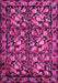 Machine Washable Medallion Pink French Rug, wshtr756pnk