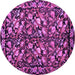 Round Medallion Purple French Rug, tr756pur