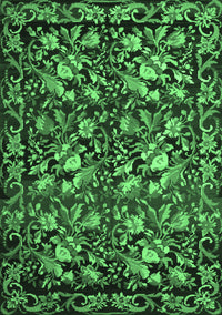 Medallion Emerald Green French Rug, tr756emgrn