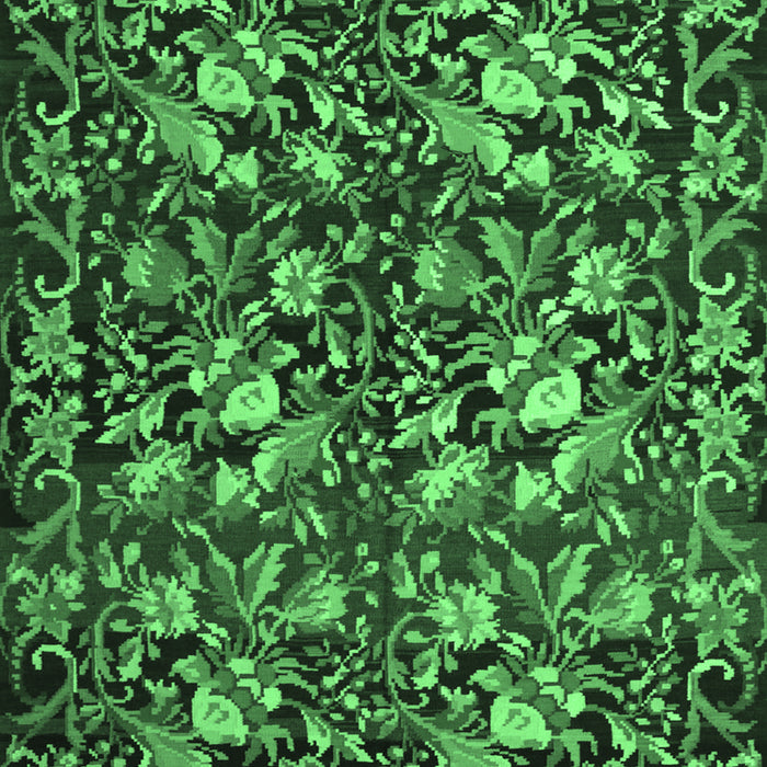 Medallion Emerald Green French Rug, tr756emgrn
