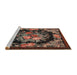 Sideview of Machine Washable Traditional Bakers Brown Rug, wshtr757