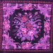 Square Medallion Purple French Rug, tr757pur