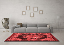 French Red Washable Rugs