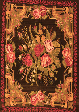 Medallion Orange French Rug, tr757org