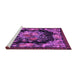 Sideview of Machine Washable Medallion Purple French Area Rugs, wshtr757pur