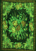 Medallion Green French Rug, tr757grn