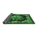 Sideview of Medallion Emerald Green French Rug, tr757emgrn