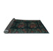 Sideview of Medallion Light Blue French Rug, tr758lblu