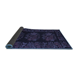 Sideview of Medallion Blue French Rug, tr758blu