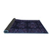 Sideview of Medallion Blue French Rug, tr758blu