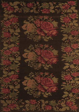Medallion Brown French Rug, tr758brn