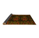 Sideview of Medallion Yellow French Rug, tr758yw