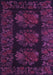 Machine Washable Medallion Purple French Area Rugs, wshtr758pur