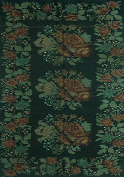Medallion Turquoise French Rug, tr758turq