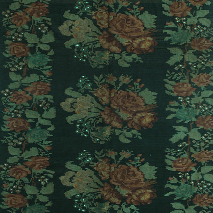 Medallion Turquoise French Rug, tr758turq