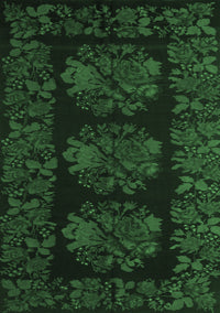 Medallion Emerald Green French Rug, tr758emgrn