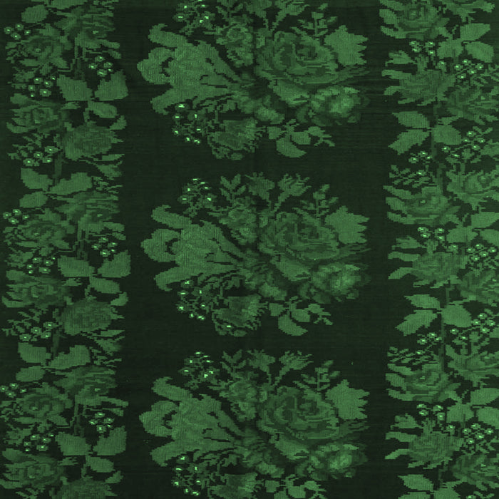 Medallion Emerald Green French Rug, tr758emgrn