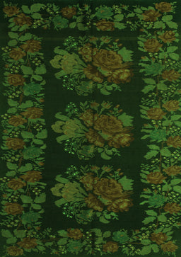 Medallion Green French Rug, tr758grn