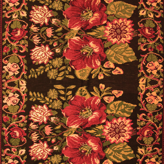 Medallion Orange French Rug, tr759org