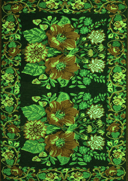 Medallion Green French Rug, tr759grn