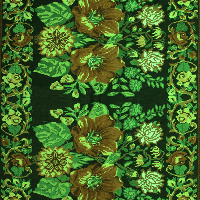Medallion Green French Rug, tr759grn