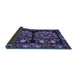 Sideview of Medallion Blue French Rug, tr759blu