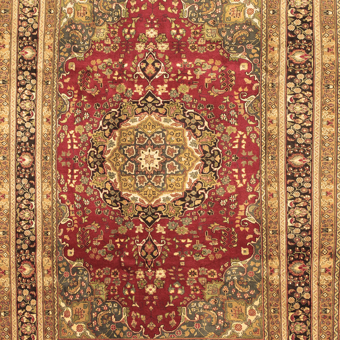 Medallion Brown Traditional Rug, tr75brn