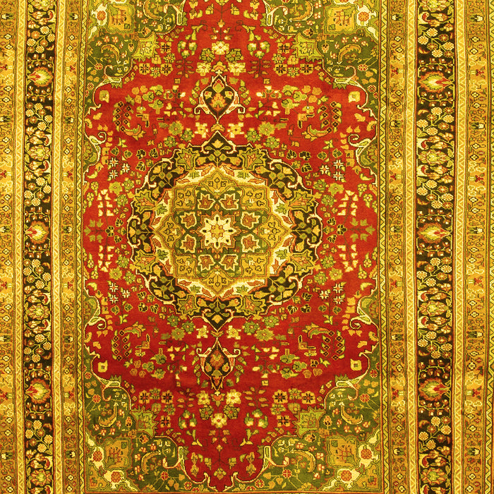 Medallion Yellow Traditional Rug, tr75yw