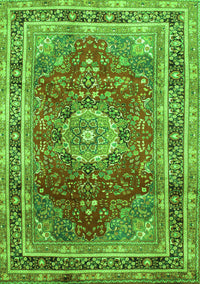 Medallion Green Traditional Rug, tr75grn