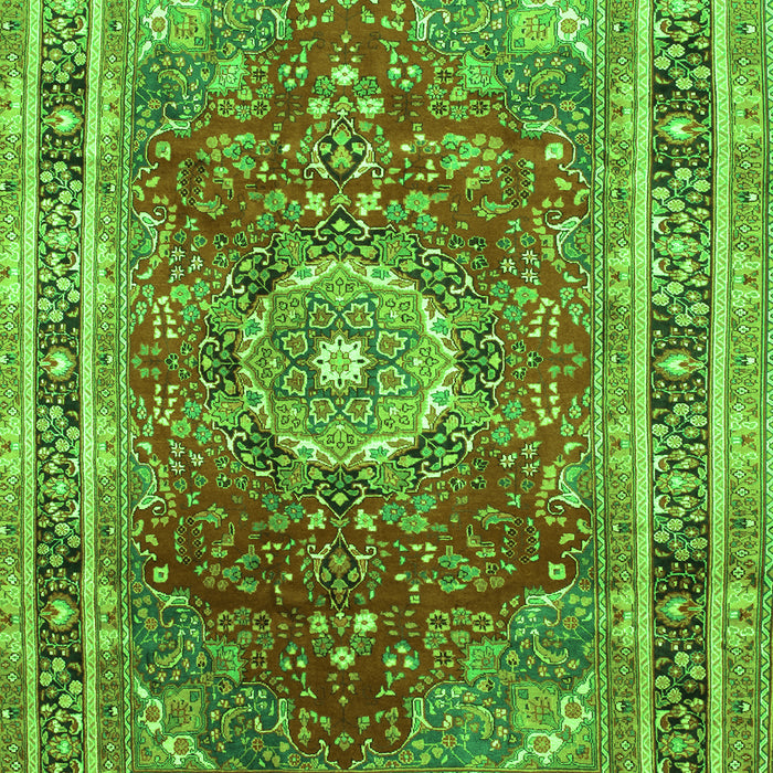 Medallion Green Traditional Rug, tr75grn