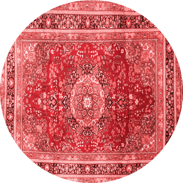 Machine Washable Medallion Red Traditional Rug, wshtr75red