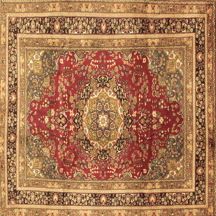 Square Medallion Brown Traditional Rug, tr75brn