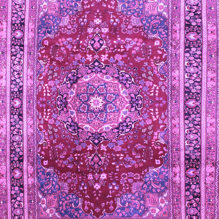 Machine Washable Medallion Purple Traditional Area Rugs, wshtr75pur