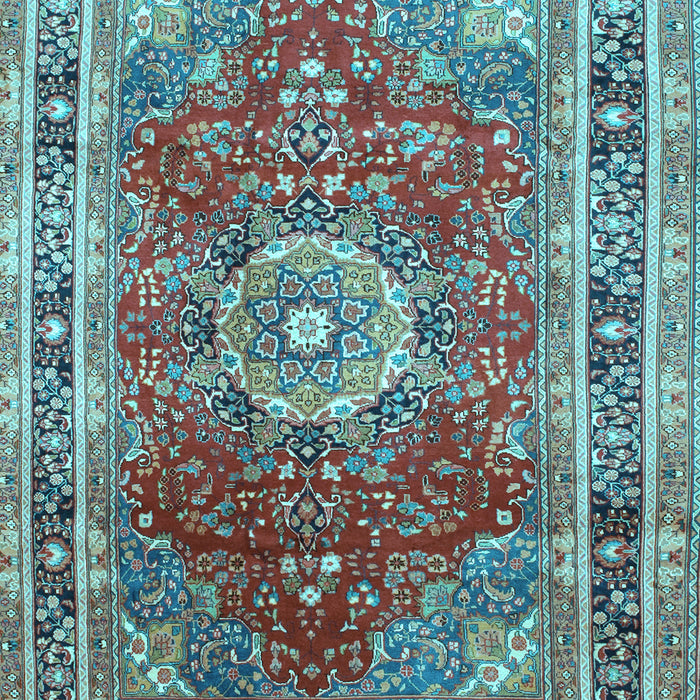 Medallion Light Blue Traditional Rug, tr75lblu