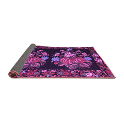 Sideview of Medallion Purple French Rug, tr760pur